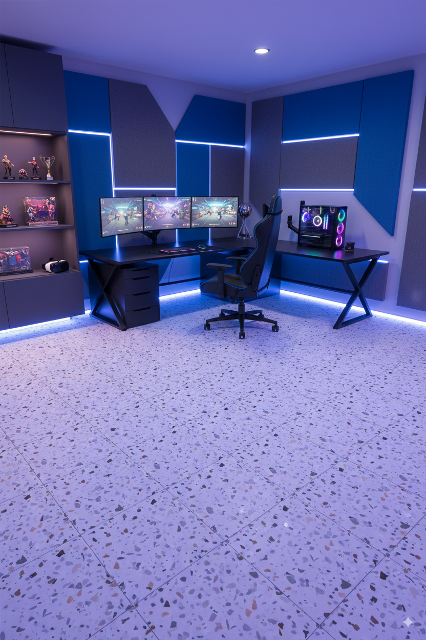 Marble Texture Peel and Stick Floor Stickers